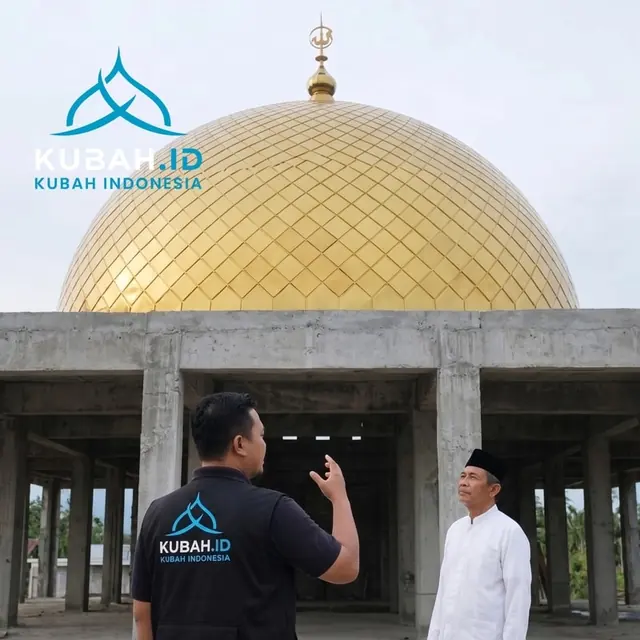 Kubah Stainless Gold Mirror